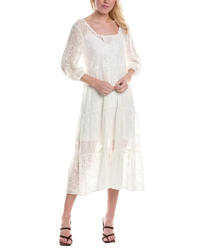 Halter Neck Women Dress to Show Off the Shoulders and Neckline Halter Neck Women Dress to Show Off the Shoulders and Neckline Johnny Was Castillo Eyelet Silk-Blend Midi Dress
