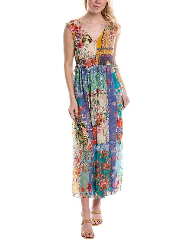 Strapless Women Dress with a Built - in Bra for Comfort and Support Strapless Women Dress with a Built - in Bra for Comfort and Support Johnny Was Cherika Natania Maxi Dress