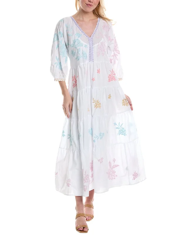 Sleeveless Women Dress in Bright Colors for Summer Parties Sleeveless Women Dress in Bright Colors for Summer Parties Johnny Was Hazel Dolman Tiered Maxi Dress