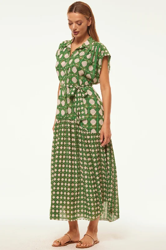 Printed maxi dresses with abstract patterns for an artistic look LAURA DRESS