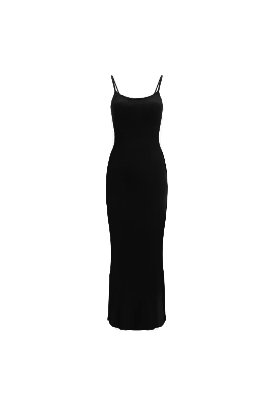 Animal print maxi dresses for a statement - making outfit LUNA Dress - Black