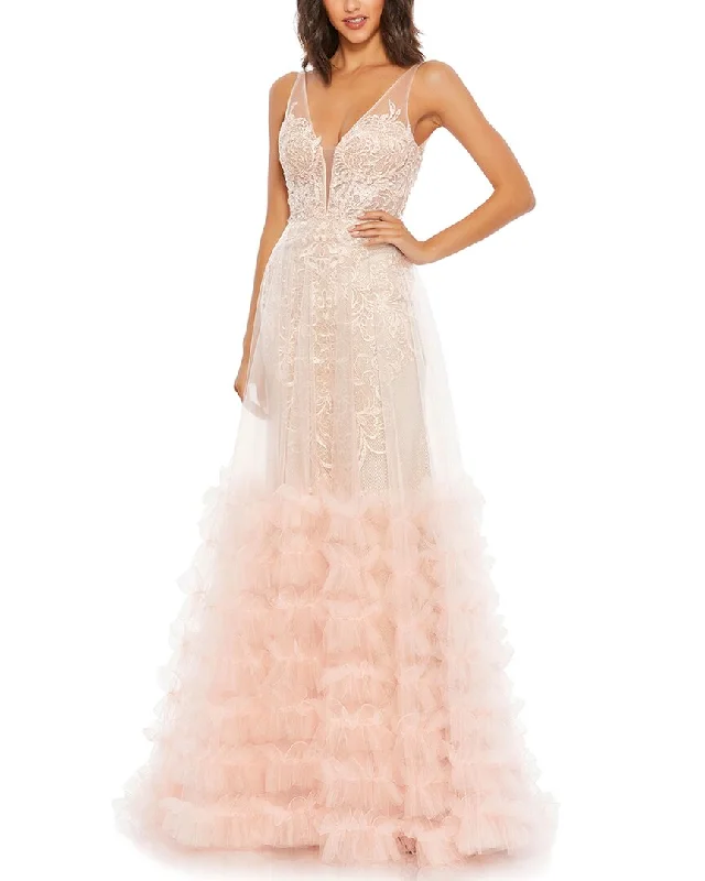 Sleeveless Women Dress in Bright Colors for Summer Parties Sleeveless Women Dress in Bright Colors for Summer Parties Mac Duggal A-Line Gown