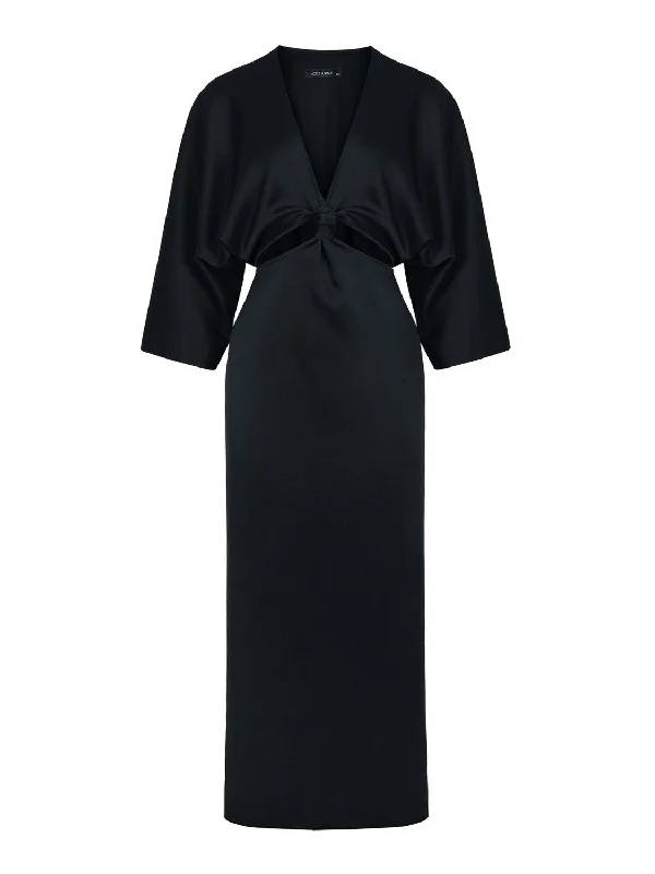 Wrap - Style Women Dress with Adjustable Fit for All Body Types Wrap - Style Women Dress with Adjustable Fit for All Body Types Midi Dress With Knot