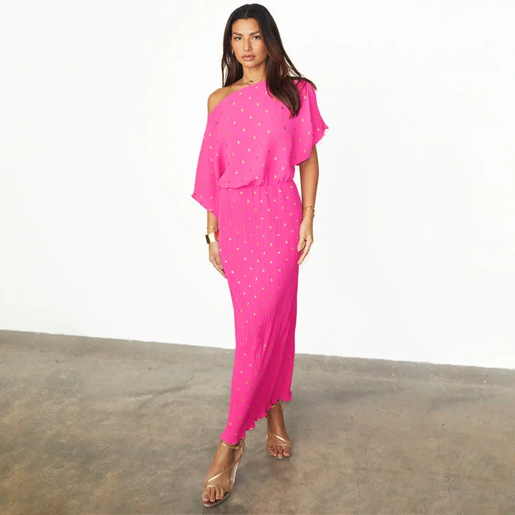 Maxi dresses with an asymmetric hem for a fashion - forward and eye - catching design Pink Tilly Dress Maxi dresses with an asymmetric hem for a fashion - forward and eye - catching design Pink Tilly Dress