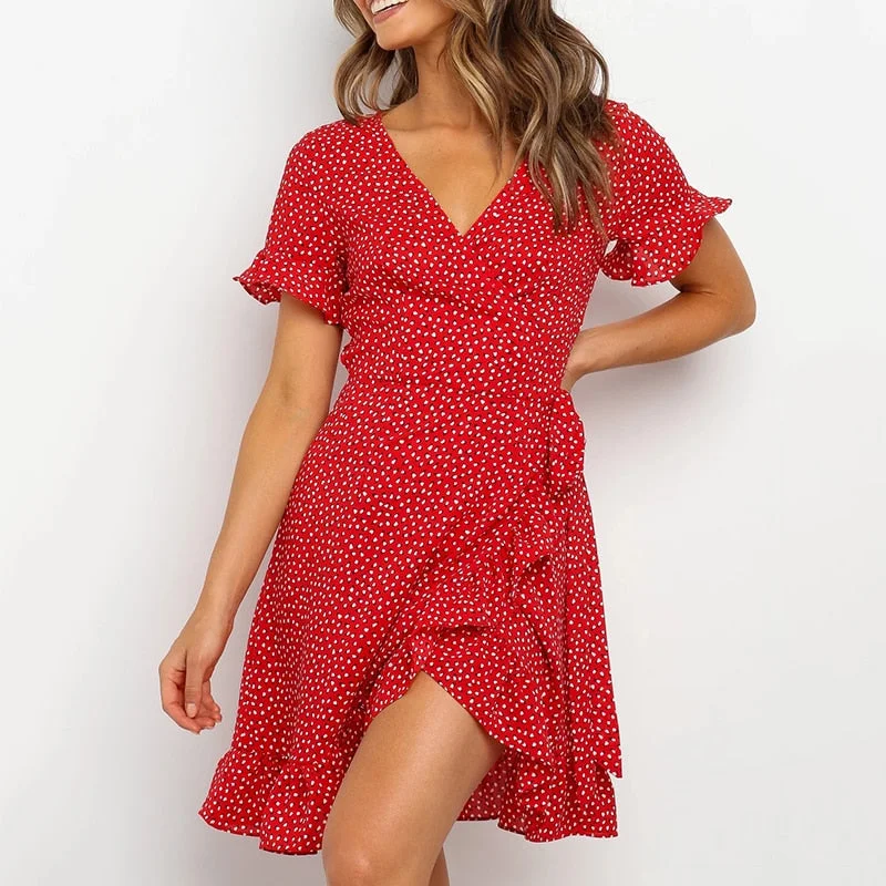 Plus Size Women Dress with a Flattering A - Line Cut for Comfort and Style Plus Size Women Dress with a Flattering A - Line Cut for Comfort and Style Red Sexy V Neck Floral Print Self Tie Wrap Dress Mini Dress Women Boho Ruffle Hem Flare Sleeve Summer Mini Dresses Vestidos Plus Size Women Dress with a Flattering A - Line Cut for Comfort and Style Plus Size Women Dress with a Flattering A - Line Cut for Comfort and Style Red Sexy V Neck Floral Print Self Tie Wrap Dress Mini Dress Women Boho Ruffle Hem Flare Sleeve Summer Mini Dresses Vestidos