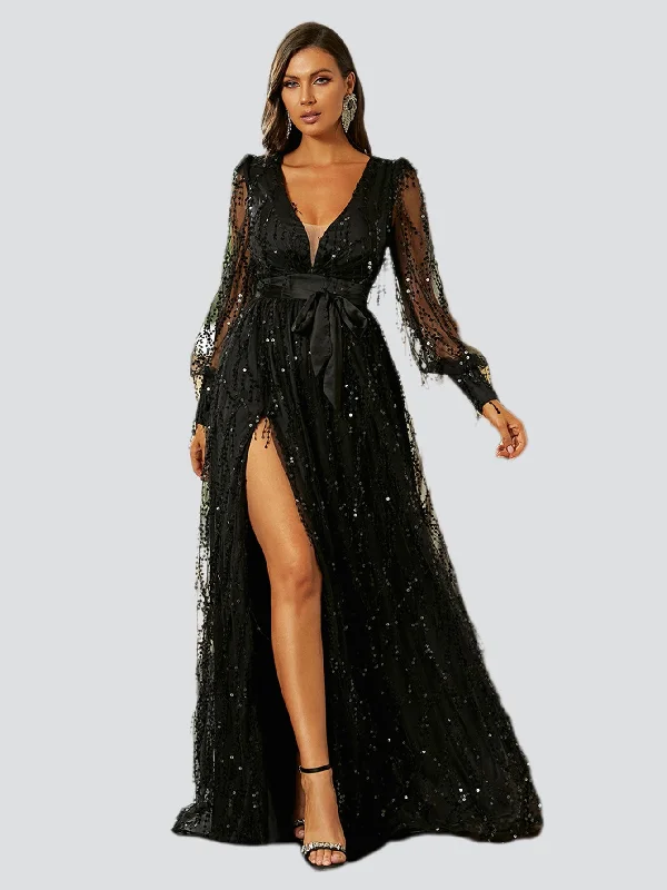Wrap - Style Women Dress with Adjustable Fit for All Body Types Wrap - Style Women Dress with Adjustable Fit for All Body Types Sequin Fringed Bowknot Prom Dress M02086 Wrap - Style Women Dress with Adjustable Fit for All Body Types Wrap - Style Women Dress with Adjustable Fit for All Body Types Sequin Fringed Bowknot Prom Dress M02086