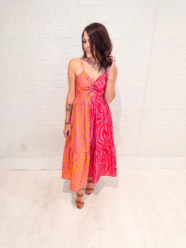 Lace - Embellished Women Dress for an Elegant and Sophisticated Appearance Lace - Embellished Women Dress for an Elegant and Sophisticated Appearance Shine Like the Sun Zebra Print Maxi Dress