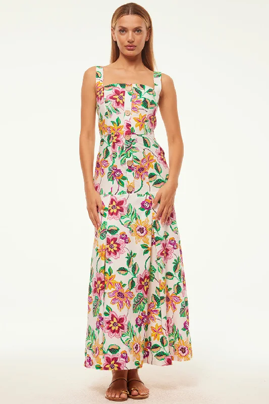 Linen maxi dresses for a breathable and lightweight summer option SILVANA DRESS
