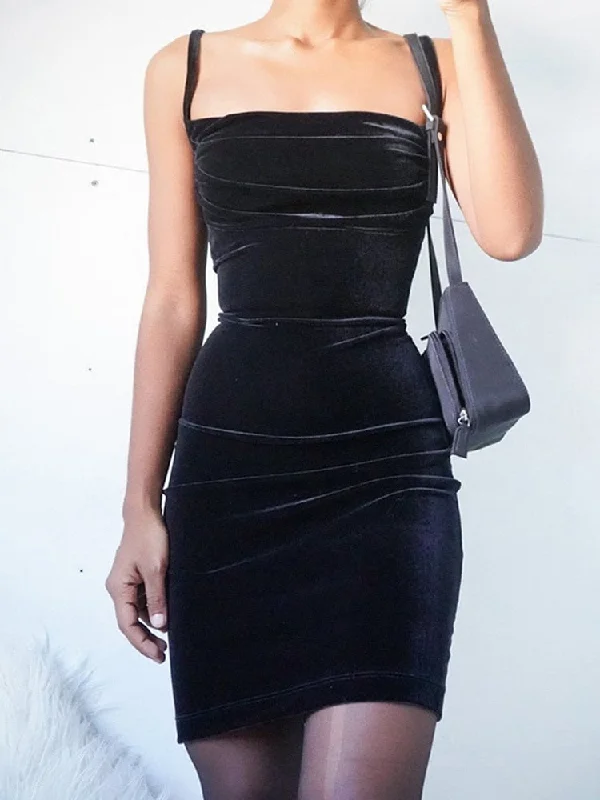 Sleeveless Women Dress in Bright Colors for Summer Parties Sleeveless Women Dress in Bright Colors for Summer Parties sixsr  Womens Fashion Black Velvet Spaghetti Strap Dress Front Ruched Mini Skinny Sleeveless Off Shoulder Women Fashion Elegant  Party Dress