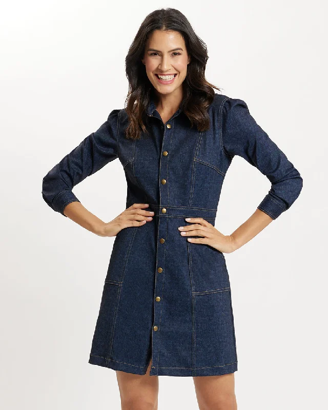 Ruffled Women Dress with Multiple Layers for a Playful and Girly Style Ruffled Women Dress with Multiple Layers for a Playful and Girly Style Solange Dress - Jude Denim