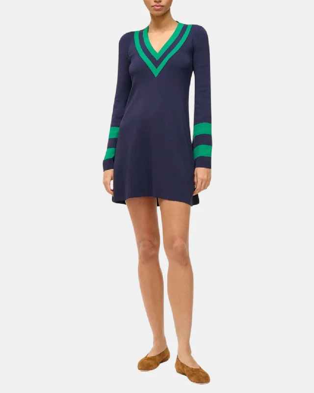 Lace - Embellished Women Dress for an Elegant and Sophisticated Appearance Lace - Embellished Women Dress for an Elegant and Sophisticated Appearance SUNSHINE DRESS IN NAVY/SEAWEED