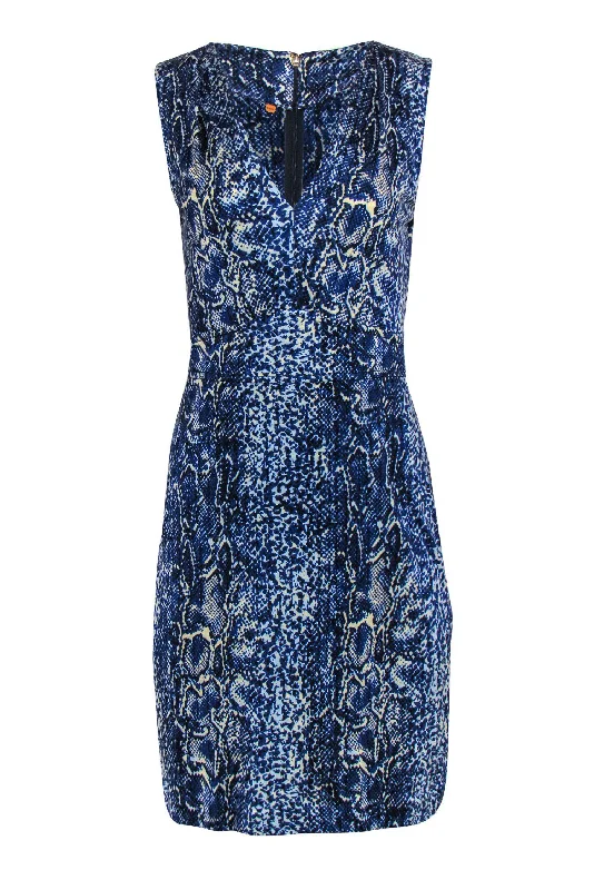 Sleeveless Women Dress in Bright Colors for Summer Parties Sleeveless Women Dress in Bright Colors for Summer Parties Tory Burch - Blue Snakeskin Print Sleeveless Silk Fit & Flare Dress Sz S Sleeveless Women Dress in Bright Colors for Summer Parties Sleeveless Women Dress in Bright Colors for Summer Parties Tory Burch - Blue Snakeskin Print Sleeveless Silk Fit & Flare Dress Sz S