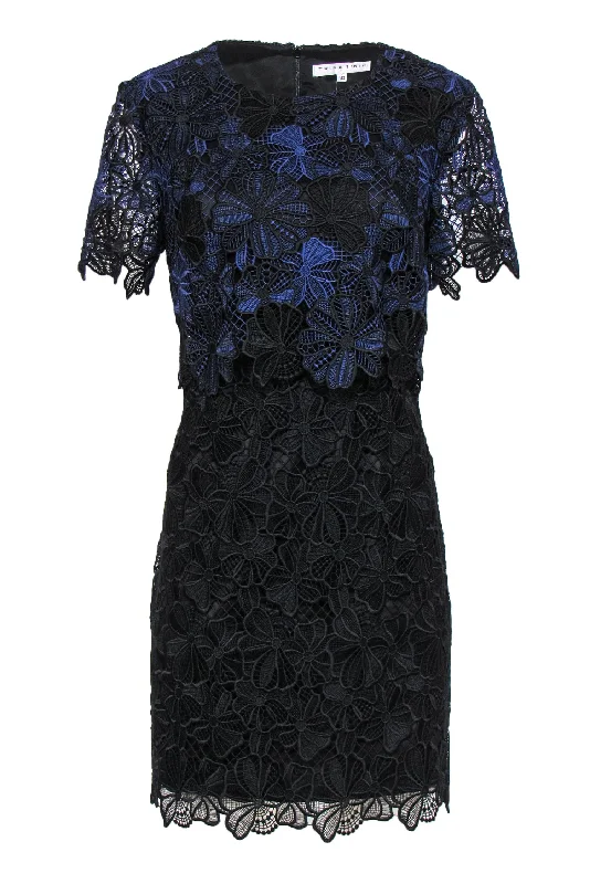 Sleeveless Women Dress in Bright Colors for Summer Parties Sleeveless Women Dress in Bright Colors for Summer Parties Trina Turk - Black & Blue Lace "Caterina" Layered Cocktail Dress Sz 10 Sleeveless Women Dress in Bright Colors for Summer Parties Sleeveless Women Dress in Bright Colors for Summer Parties Trina Turk - Black & Blue Lace "Caterina" Layered Cocktail Dress Sz 10