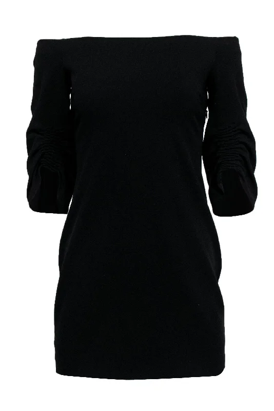 Sheath Women Dress with a Tailored Fit for a Professional Look Sheath Women Dress with a Tailored Fit for a Professional Look Vince Camuto - Black Off-the-Shoulder Mini Dress w/ Ruching Sz PXS