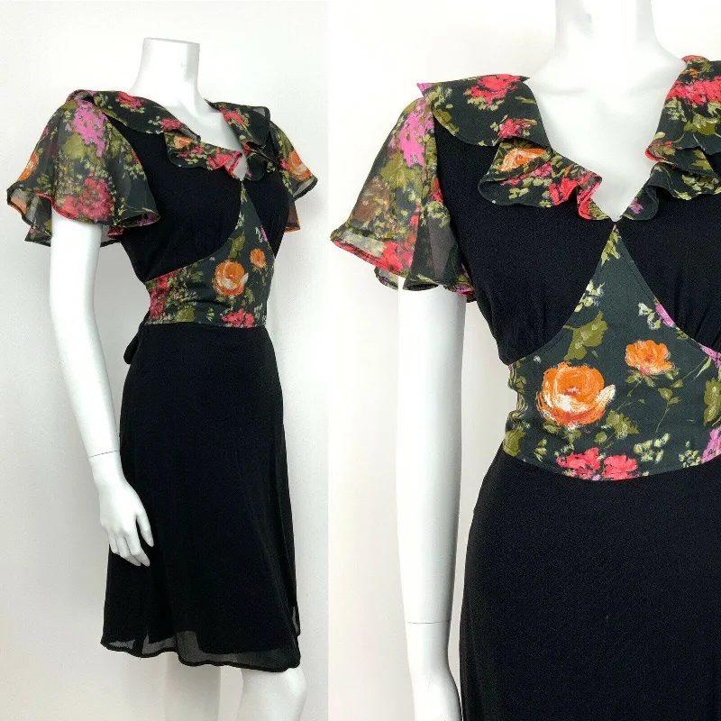 Empire Waist Women Dress to Accentuate the Bust and Conceal the Waist Empire Waist Women Dress to Accentuate the Bust and Conceal the Waist VINTAGE 60s 70s BLACK FLORAL DRESS A-LINE RUFFLE GREEN ORANGE RED 8 10 Empire Waist Women Dress to Accentuate the Bust and Conceal the Waist Empire Waist Women Dress to Accentuate the Bust and Conceal the Waist VINTAGE 60s 70s BLACK FLORAL DRESS A-LINE RUFFLE GREEN ORANGE RED 8 10