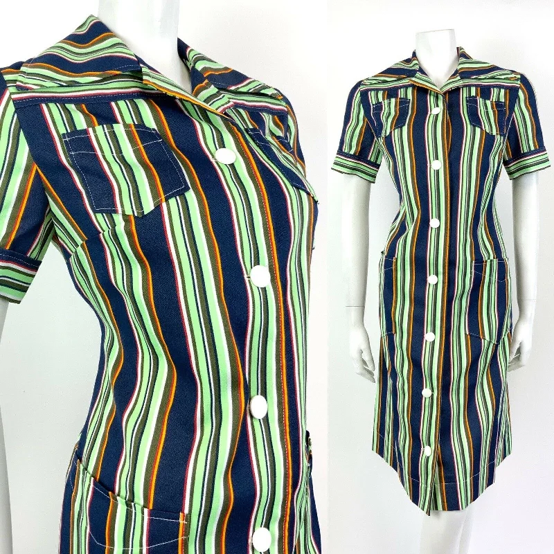 Maxi Women Dress with Floral Print for a Bohemian Vibe Maxi Women Dress with Floral Print for a Bohemian Vibe VINTAGE 60s 70s GREEN BLUE WHITE RED STRIPED MOD DAGGER COLLAR SHIRT DRESS 12