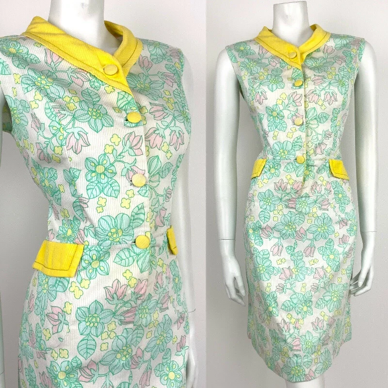 Strapless Women Dress with a Built - in Bra for Comfort and Support Strapless Women Dress with a Built - in Bra for Comfort and Support VINTAGE 60s 70s WHITE PASTEL PINK BLUE YELLOW FLORAL SHAWL SHEATH DRESS 10 12
