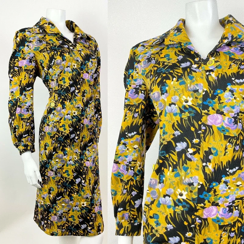 Mermaid - Style Women Dress with a Fitted Silhouette for Special Occasions Mermaid - Style Women Dress with a Fitted Silhouette for Special Occasions VINTAGE 60s 70s YELLOW BLUE GREEN BLACK PSYCHEDELIC FLORAL SHIRT DRESS 16 18