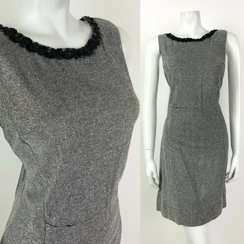 Plus Size Women Dress with a Flattering A - Line Cut for Comfort and Style Plus Size Women Dress with a Flattering A - Line Cut for Comfort and Style VTG 60s 70s BLACK SILVER GLITTER LUREX SEQUIN TRIM PARTY STUDIO 54 DRESS 10 12