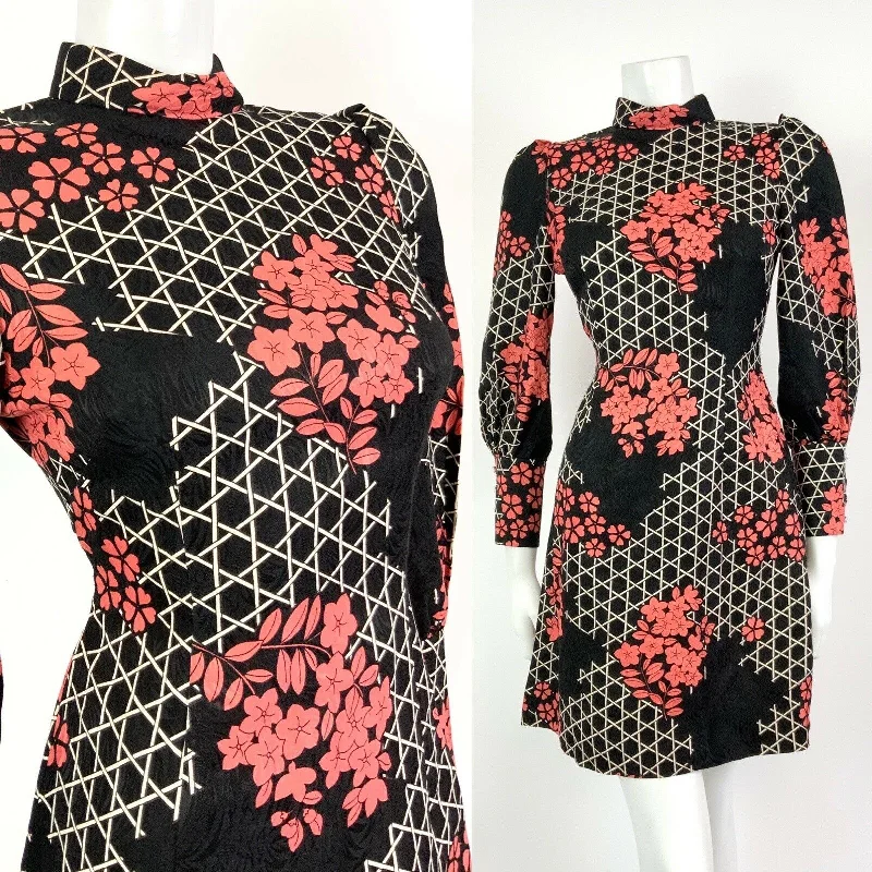 Plus Size Women Dress with a Flattering A - Line Cut for Comfort and Style Plus Size Women Dress with a Flattering A - Line Cut for Comfort and Style VTG 60s 70s BLACK WHITE PINK GEOMETRIC HONEYCOMB BLOSSOM MOD MINI DRESS 8 10
