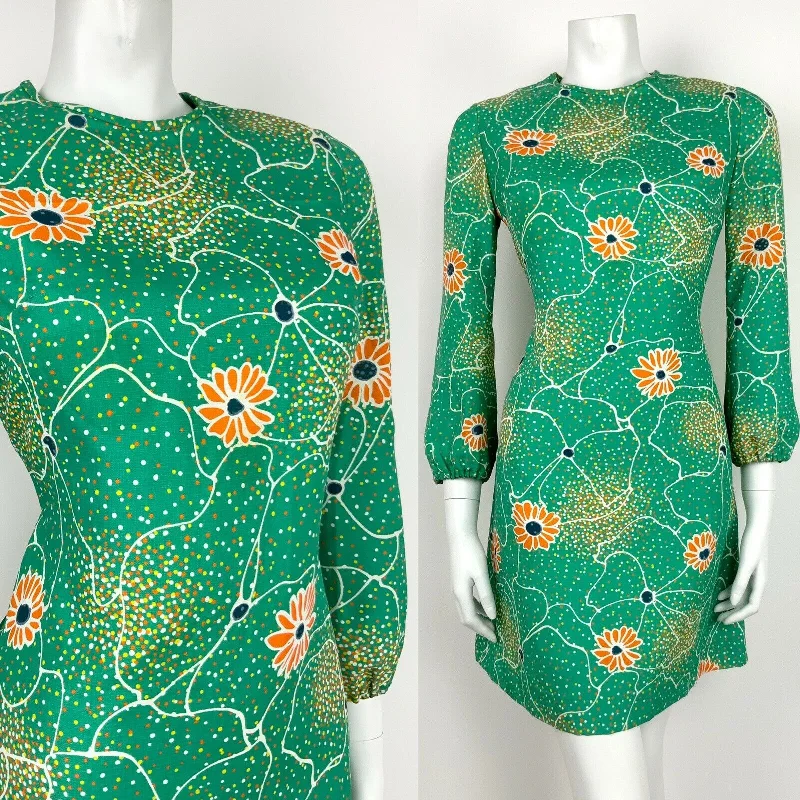 Lace - Embellished Women Dress for an Elegant and Sophisticated Appearance Lace - Embellished Women Dress for an Elegant and Sophisticated Appearance VTG 60s 70s GREEN ORANGE WHITE YELLOW ABSTRACT FLORAL DOTTY SHIFT DRESS 10 12