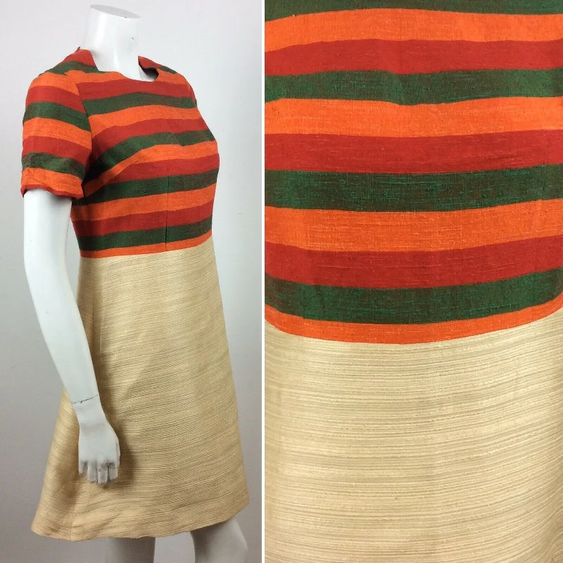 Backless Women Dress for a Sexy and Alluring Look at Evening Events Backless Women Dress for a Sexy and Alluring Look at Evening Events VTG 60S GREEN, RED, ORANGE CREAM STRIPED PREPPY VINTAGE DRESS