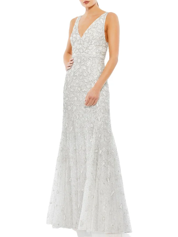 Strapless Women Dress with a Built - in Bra for Comfort and Support Strapless Women Dress with a Built - in Bra for Comfort and Support Womens Embellished Beaded Evening Dress