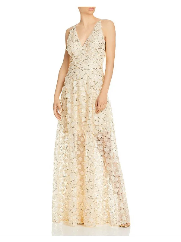 Plus Size Women Dress with a Flattering A - Line Cut for Comfort and Style Plus Size Women Dress with a Flattering A - Line Cut for Comfort and Style Womens Mesh Embellished Evening Dress