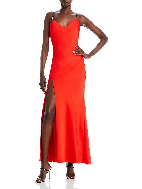 Pleated Women Dress with a Timeless and Elegant Texture Pleated Women Dress with a Timeless and Elegant Texture Womens Satin Long Evening Dress