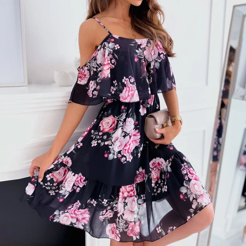 Midi dresses with ruched sleeves for a more fitted and stylish arm look FashionSierra - Backless Off Shoulder Floral Print Boho Beach Dress Midi dresses with ruched sleeves for a more fitted and stylish arm look FashionSierra - Backless Off Shoulder Floral Print Boho Beach Dress