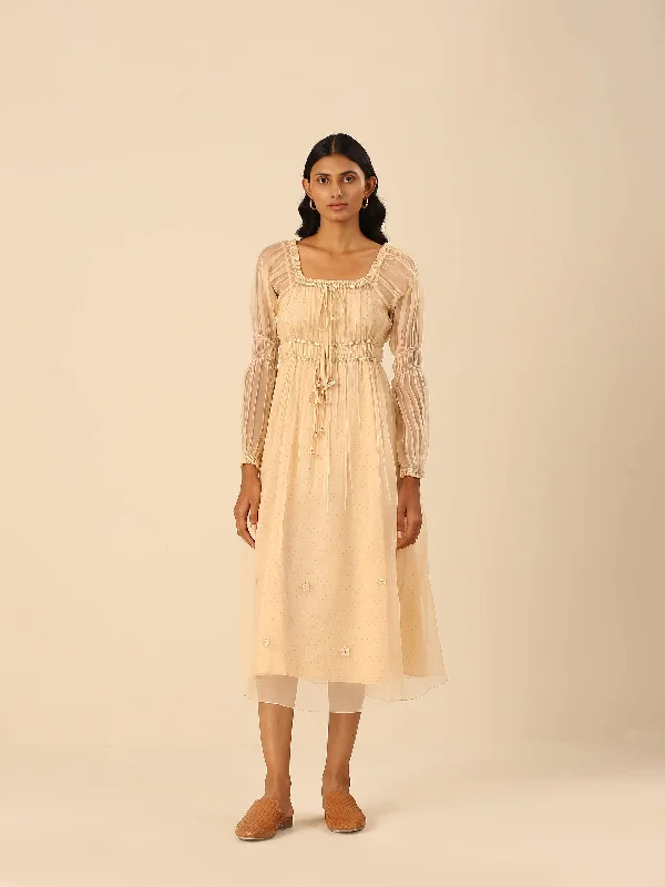Midi dresses with side slits for a sexy and elegant appearance Paperwings Organza Midi Dress