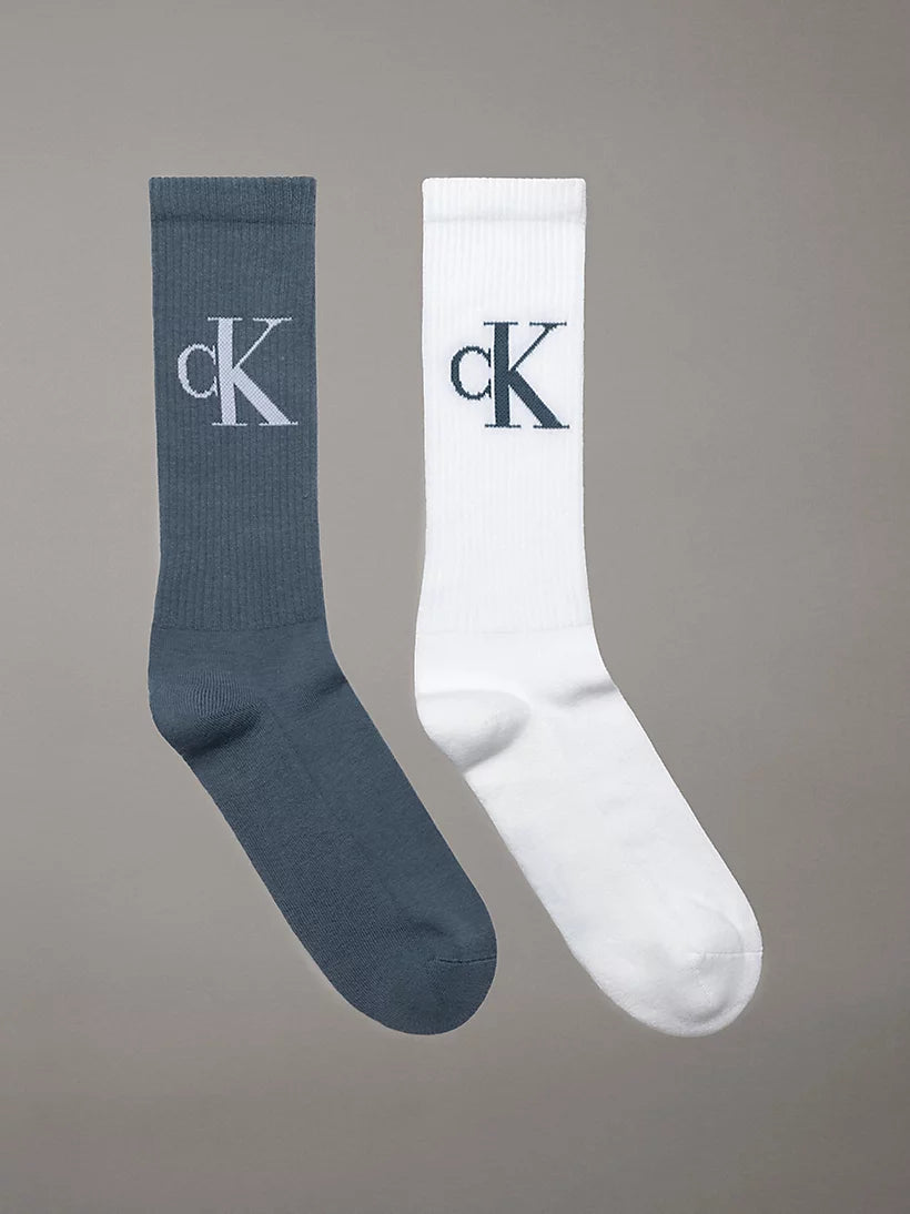 2 Pack Monogram Mens Socks China Blue