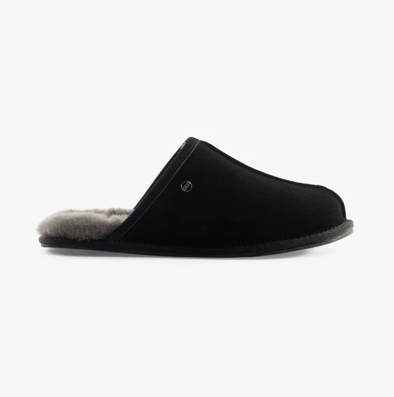 EDWIN Mens Slippers Black