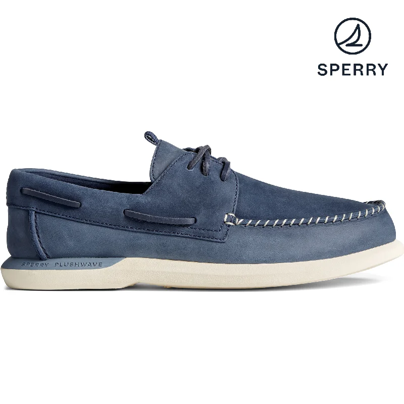 Men's Authentic Original PLUSHWAVE 2.0 Boat Shoe - Navy (STS23941)