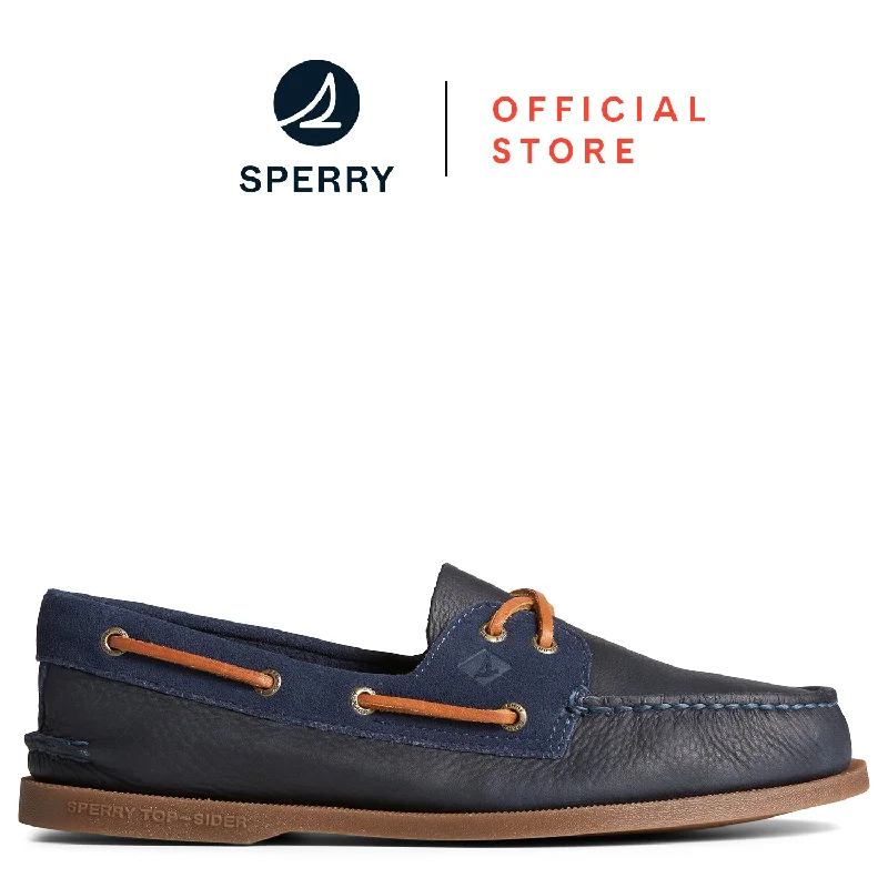 Men's Authentic Original Tumbled/Suede Boat Shoe - Navy (STS24532)