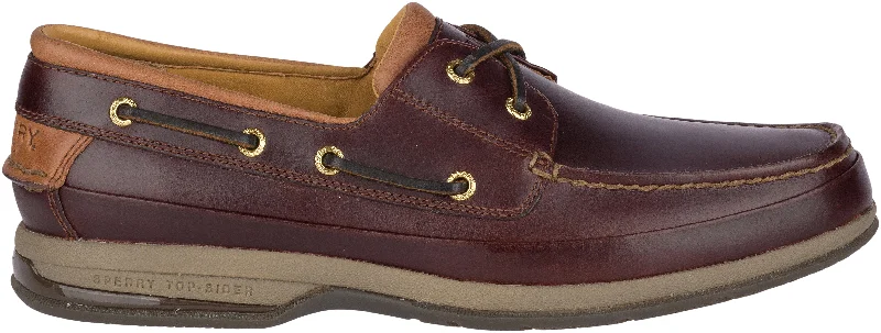 Men's Gold Boat Leather Wide Amaretto