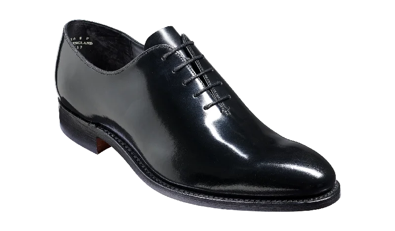 Nelson - Black Hi Shine Oxford Shoe