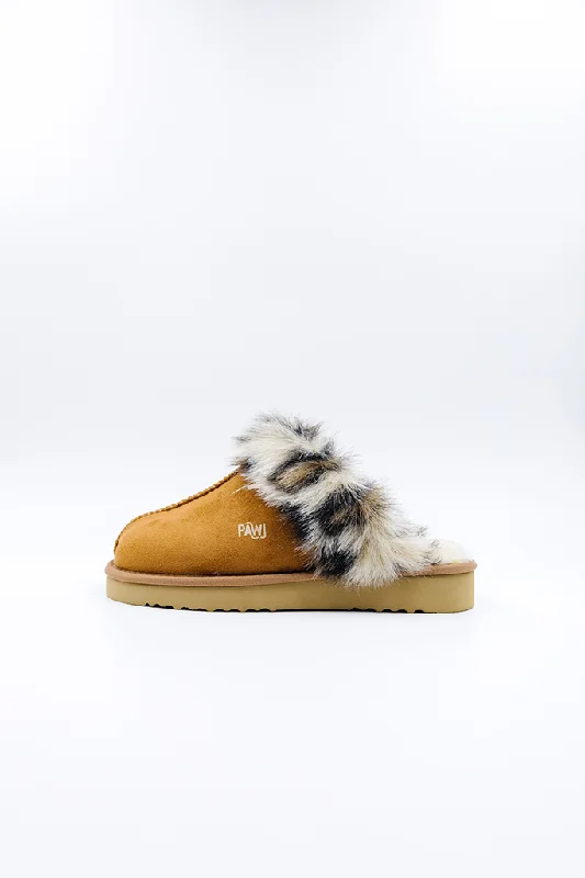 PAWJ Slippers | Chestnut / Wild Leopard