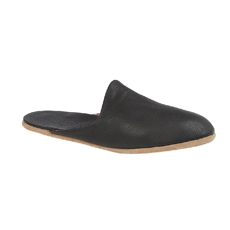 TROY Mens Leather Mule Slippers