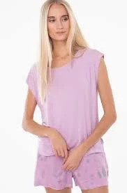 ULTRA LIGHT Wide Neck Lounge T-Shirt Womens Subtle Bloom