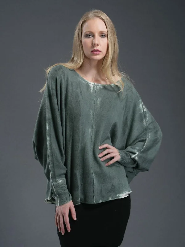 Thermal Women's Pullovers in Dark Colors for Cold Weather Hand Painted Batwing Pullover Thermal Women's Pullovers in Dark Colors for Cold Weather Hand Painted Batwing Pullover