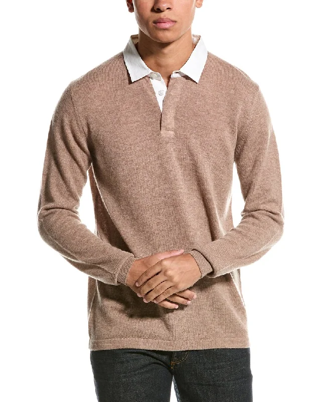 Brodie Cashmere Wool & Cashmere-Blend Rugby Shirt