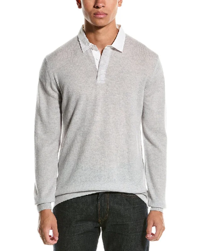 Brodie Cashmere Wool & Cashmere-Blend Rugby Shirt