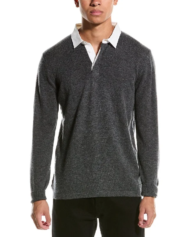 Brodie Cashmere Wool & Cashmere-Blend Rugby Shirt