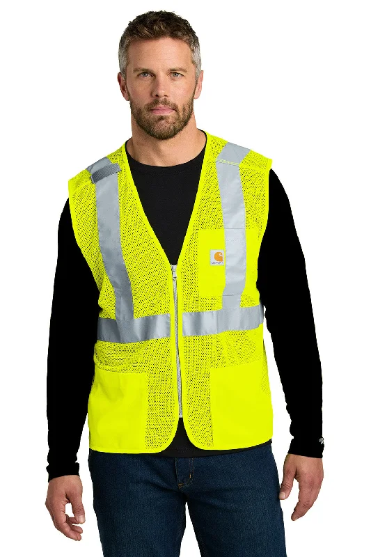 Carhartt Mens ANSI Class 2 Mesh Full Zip Vest - Bright Lime Green - COMING SOON