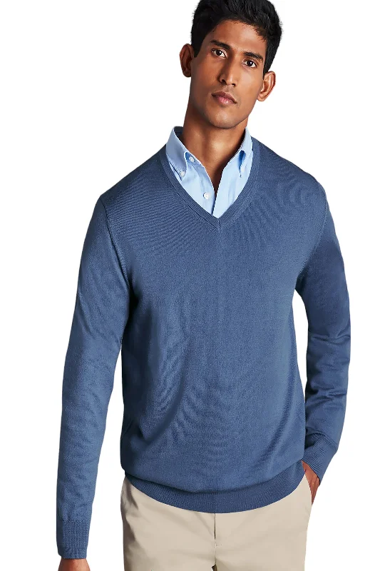 Charles Tyrwhitt Men's Pure Merino V Neck Sweater