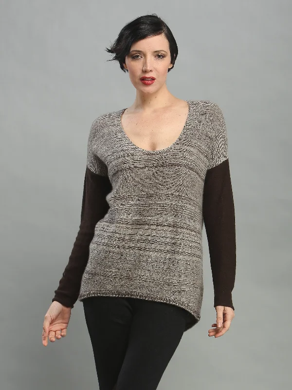 Zip - Up Women's Pullovers with Thumbholes for Outdoor Activities Color Block U Neck Pullover