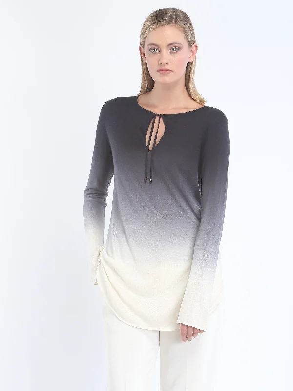 Plus Size Women's Cashmere Pullovers for Cozy Luxury Ombre Dyed Tunic