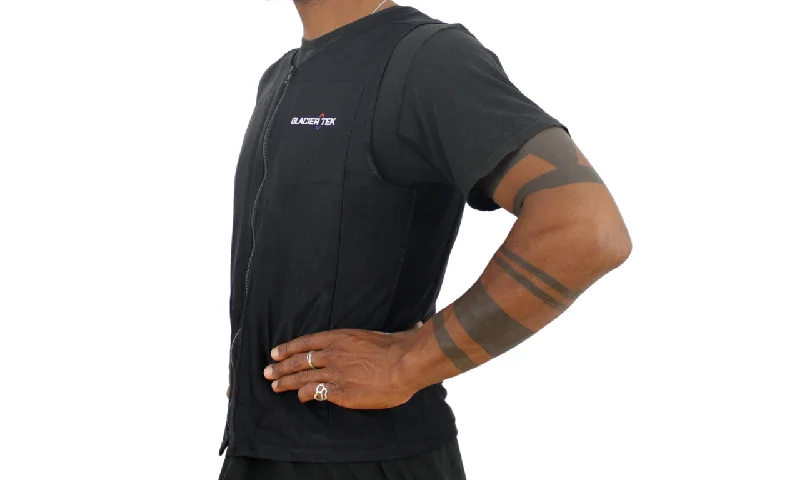 Flex Cool Vest, includes set of 12 Cooling Packs - Recharges in 30 minutes, Maintains 59 degrees for up to 2.5 Hours