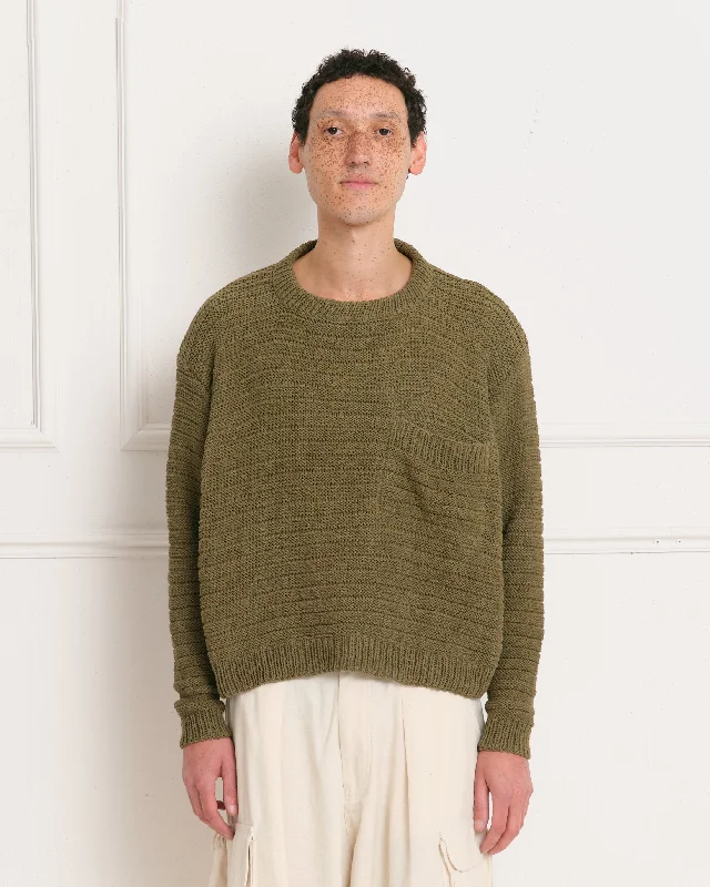 Lace - Trimmed Women's Pullovers in a Boho Aesthetic Furrow Jumper - R.T.S. CO-11